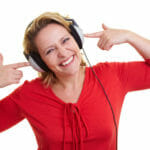 happy audiobook listener
